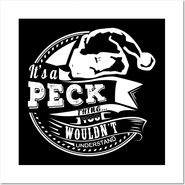 It's a Peck thing - Hat Xmas Personalized Name Gift Wall Art by Cave Store